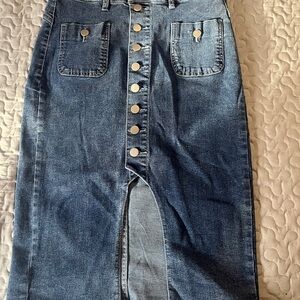 Women's Blue Denim Skirt